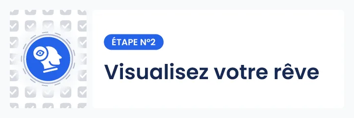 Illustration de la loi de l’attraction, étape 2 : visualiser ses rêves avec intensité pour activer la manifestation et attirer ses objectifs.