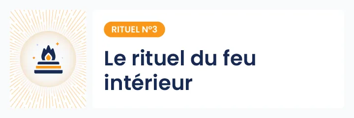 Illustration du rituel du feu int&eacute;rieur, symbole de lumi&egrave;re et de transformation spirituelle &agrave; Halloween pour raviver la force, la cr&eacute;ativit&eacute; et la s&eacute;r&eacute;nit&eacute;