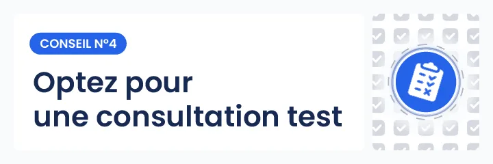 Illustration du conseil num&eacute;ro 4 : &laquo; Optez pour une consultation test &raquo; &ndash; Illustration IdealVoyance pour &eacute;valuer un voyant avant de s&rsquo;engager dans une guidance plus approfondie