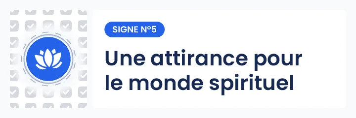 Illustration du signe n°5 d’un don de médiumnité : forte attirance pour le monde spirituel, l’ésotérisme et les pratiques énergétiques.