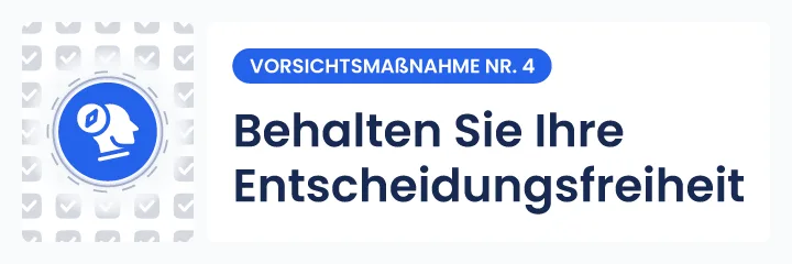 Online-Wahrsagerei: Behalten Sie Ihren freien Willen - Manticus-Empfehlung illustriert durch ein menschliches Profil mit einem Kompass als Symbol f&uuml;r pers&ouml;nliche Entscheidungen