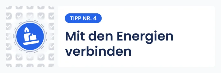 Illustration zu Tipp Nr. 4 f&uuml;r die Kartenlegung: Verbinden Sie sich vor einer Legung mit den Energien, um eine auf Sie abgestimmte spirituelle F&uuml;hrung zu erhalten