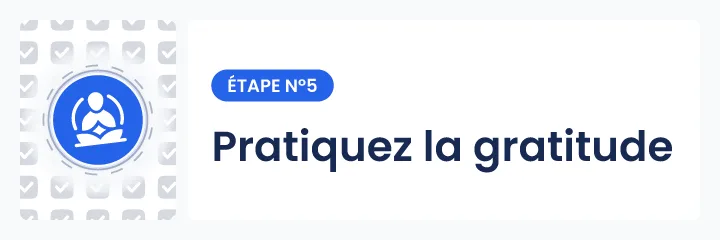 Illustration de la loi de l’attraction, étape 5 : pratiquer la gratitude pour amplifier ses vibrations positives et attirer l’abondance.