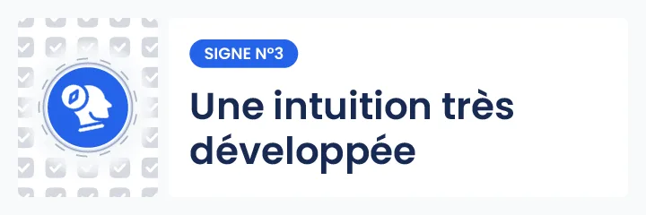 Illustration du signe n°3 d’un don de médiumnité : une intuition puissante et spontanée permettant de percevoir des vérités ou événements avant qu’ils ne se produisent