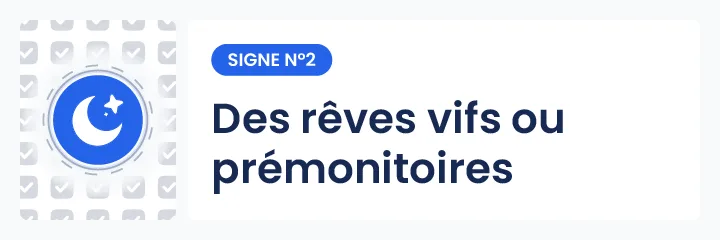 Illustration du signe n°2 d’un don de médiumnité : des rêves intenses, détaillés ou prémonitoires révélant une connexion avec l’invisible et des messages intuitifs
